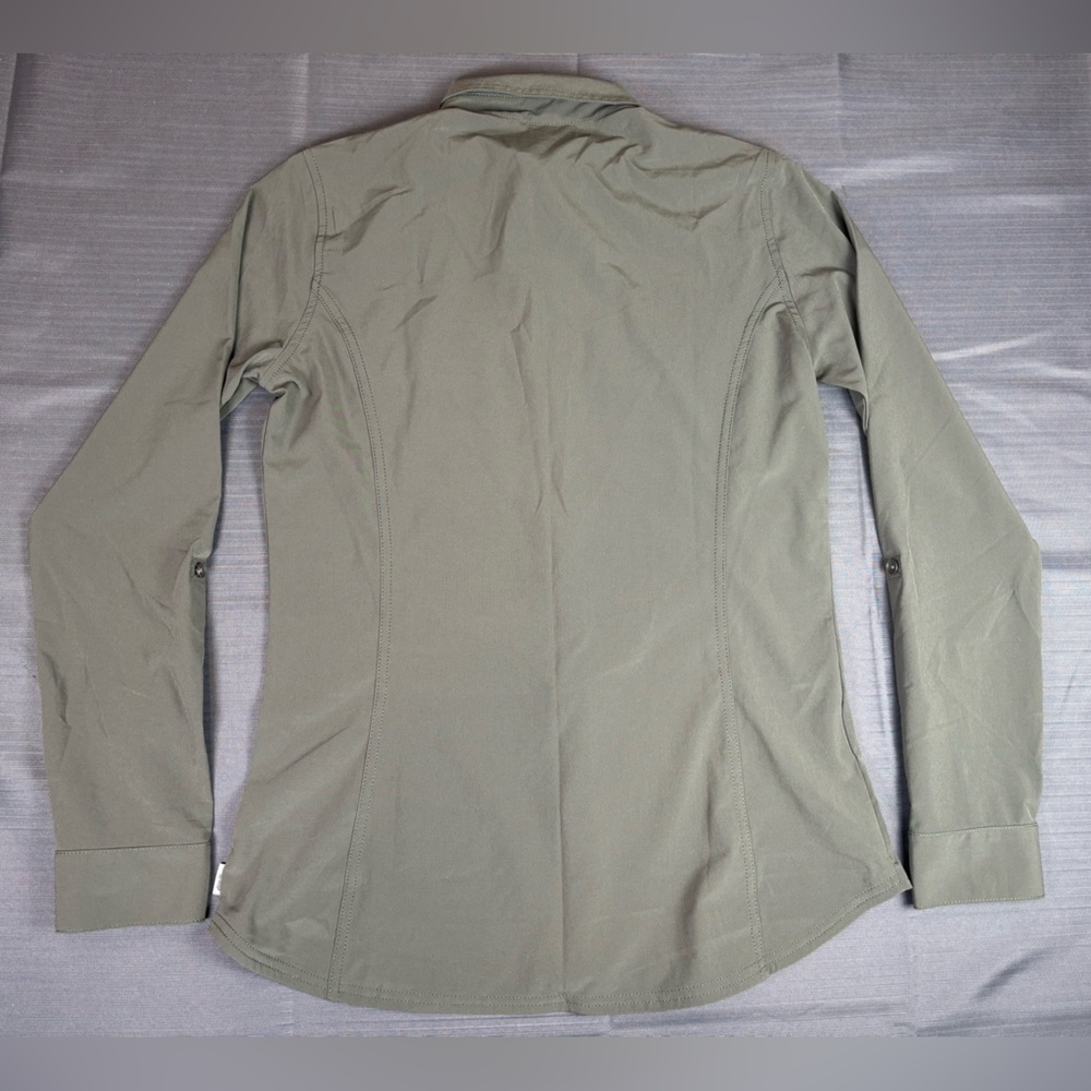 Eddie Bauer Women’s Stretch Button-Up Shirt – Sage Green – Size Small - Picture 2 of 7